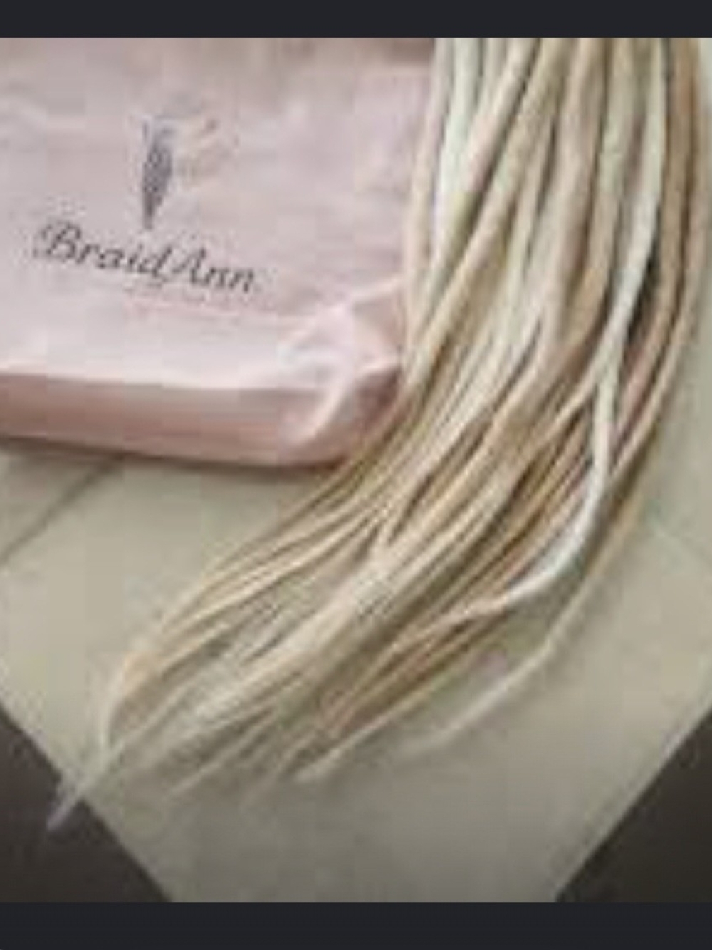Blonde  Hair Extensions ×4 35 Inch Straight Dreads–platinum Highlights